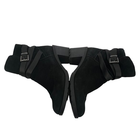 Cougar Black Leather Waterproof Arvida Block Heel Ankle Boots Size 6 Women's - Picture 5 of 11